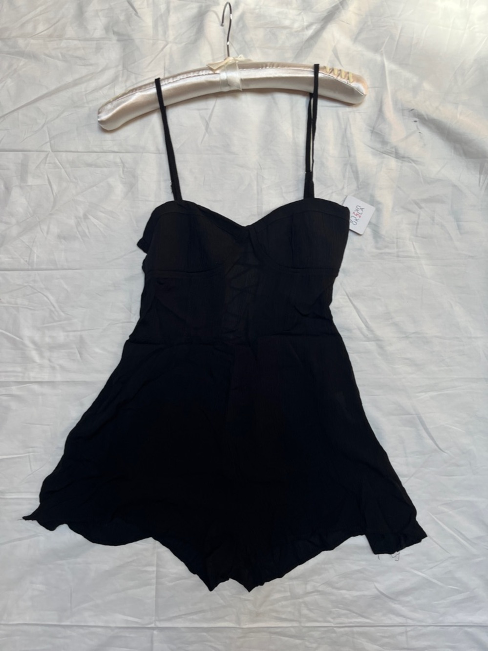 UK2LA Black Lace-Up Romper Small